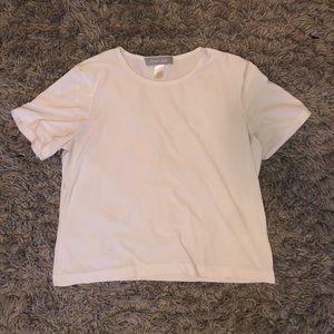 Plain white polyester tee